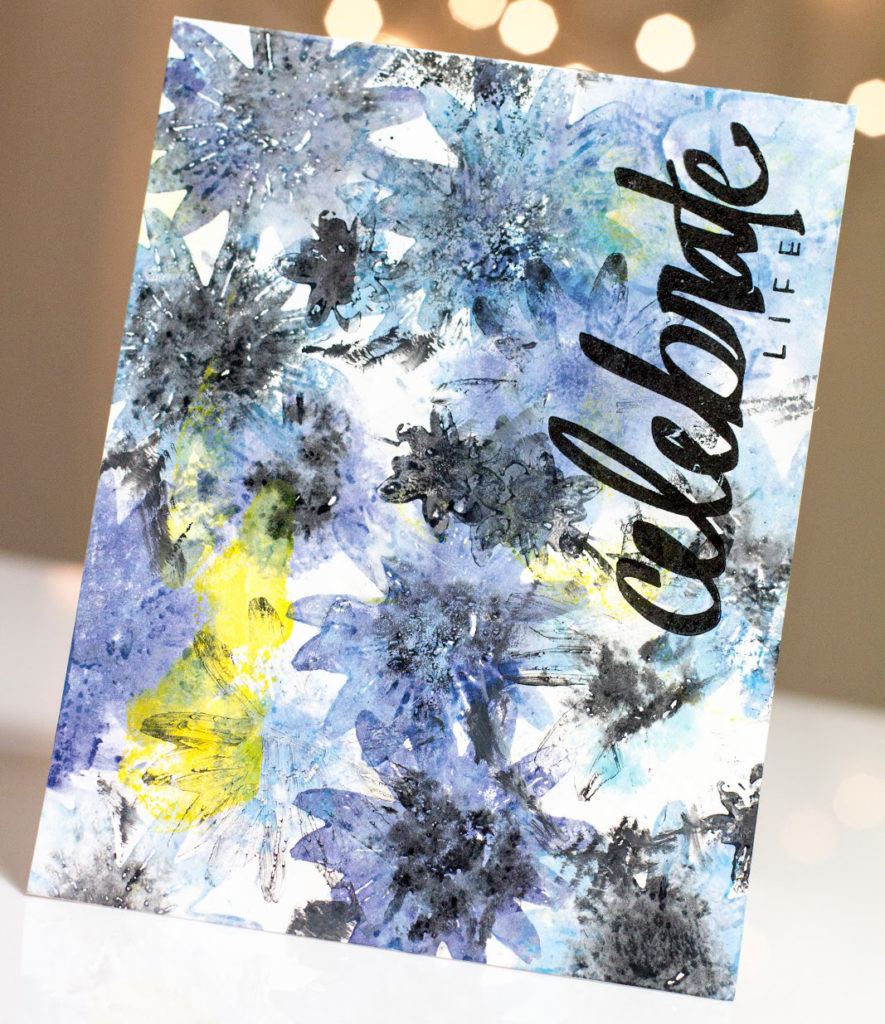Celebrate Life Abstract Floral Sympathy Card by Taheerah Atchia.jpg