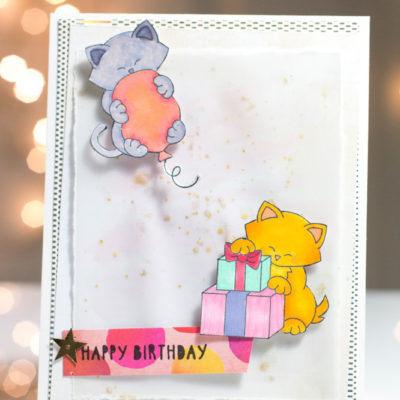 Kitties Birthday Card by Taheerah Atchia