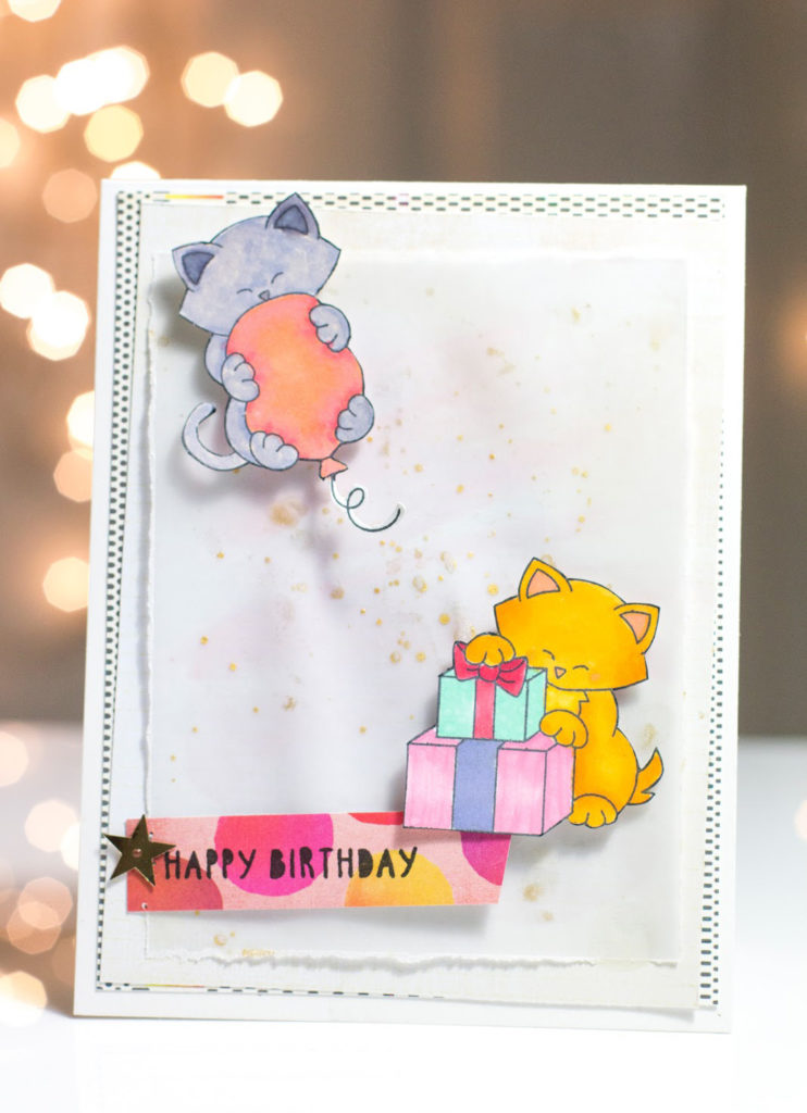 Kitties Birthday Card by Taheerah Atchia