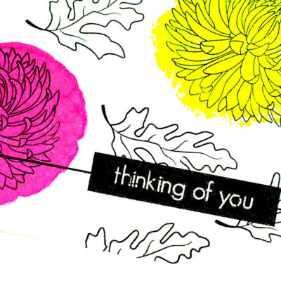 Thinking of You Neon Floral Card by Taheerah Atchia