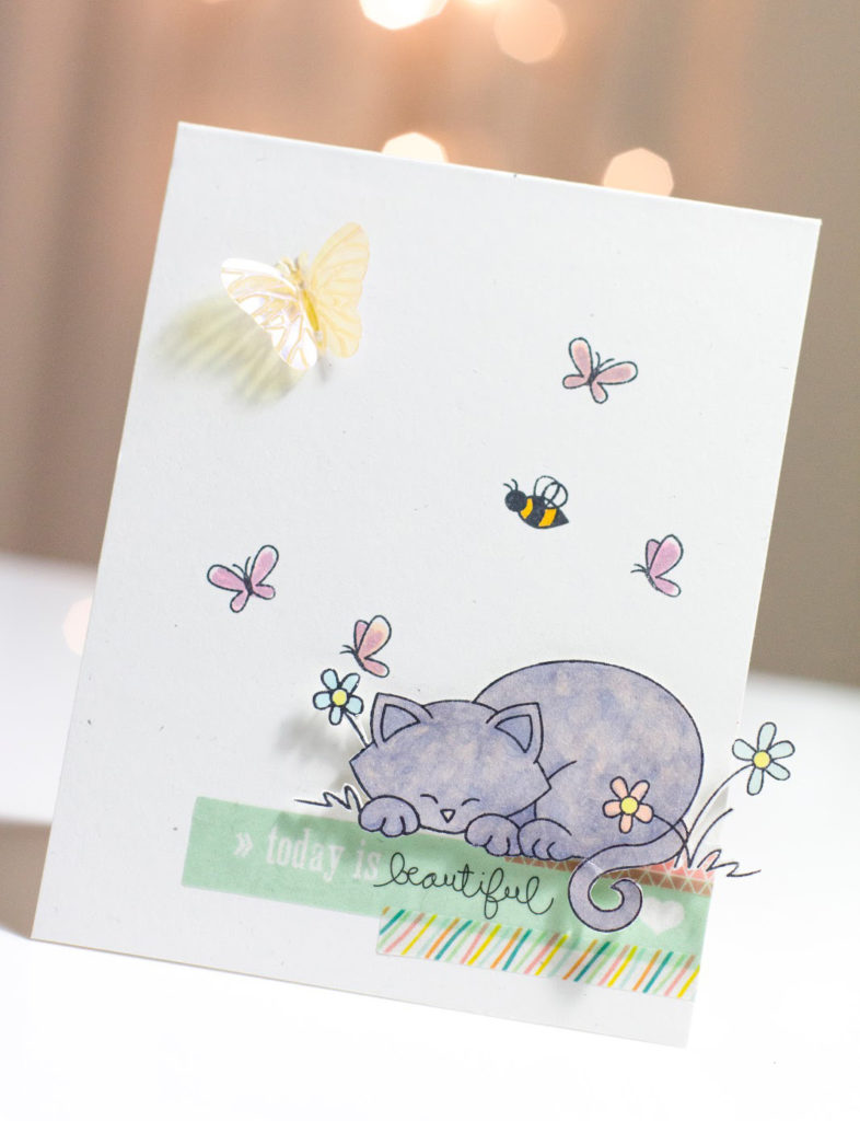 Today is Beautiful Kitty Daydream Card by Taheerah Atchia