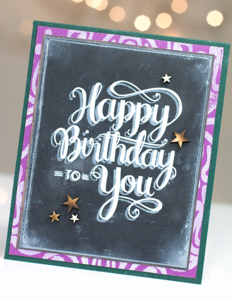 Chalkboard Birthday card by Taheerah Atchia