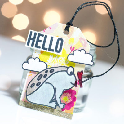 Cute Frog Hello Tag by Taheerah Atchia