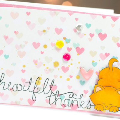 Heartfelt Thanks Kitty card by Taheerah Atchia