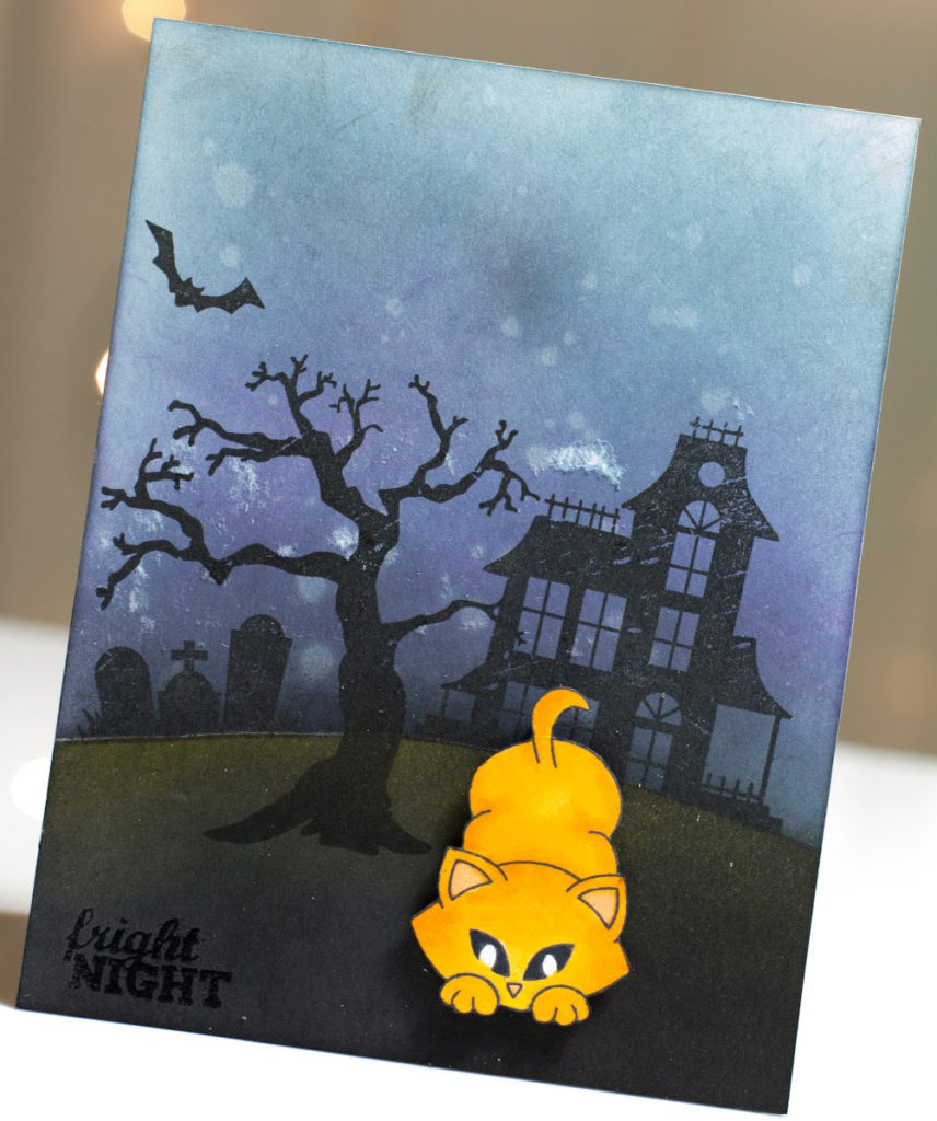 Fright Night Halloween Kitty card by Taheerah Atchia