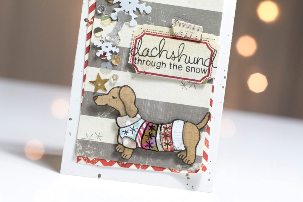 Dachshund Christmas card by Taheerah Atchia