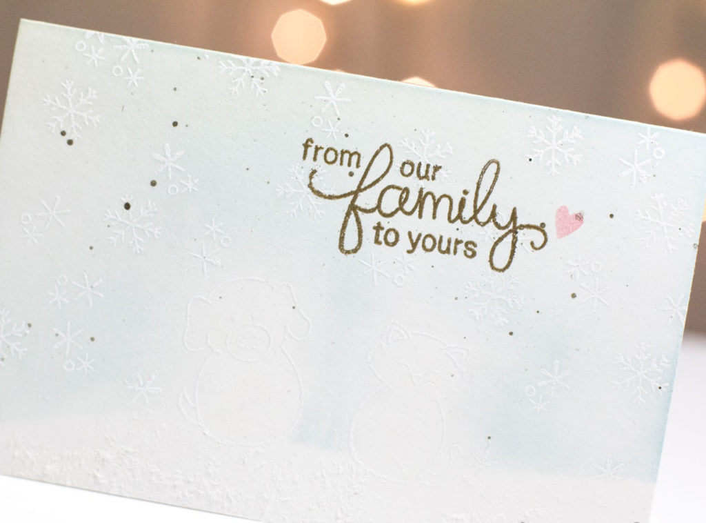 Flaky Family Christmas Wishes card by Taheerah Atchia