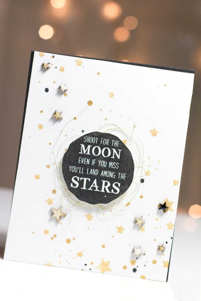 Shoot For The Moon Encouragement card by Taheerah Atchia