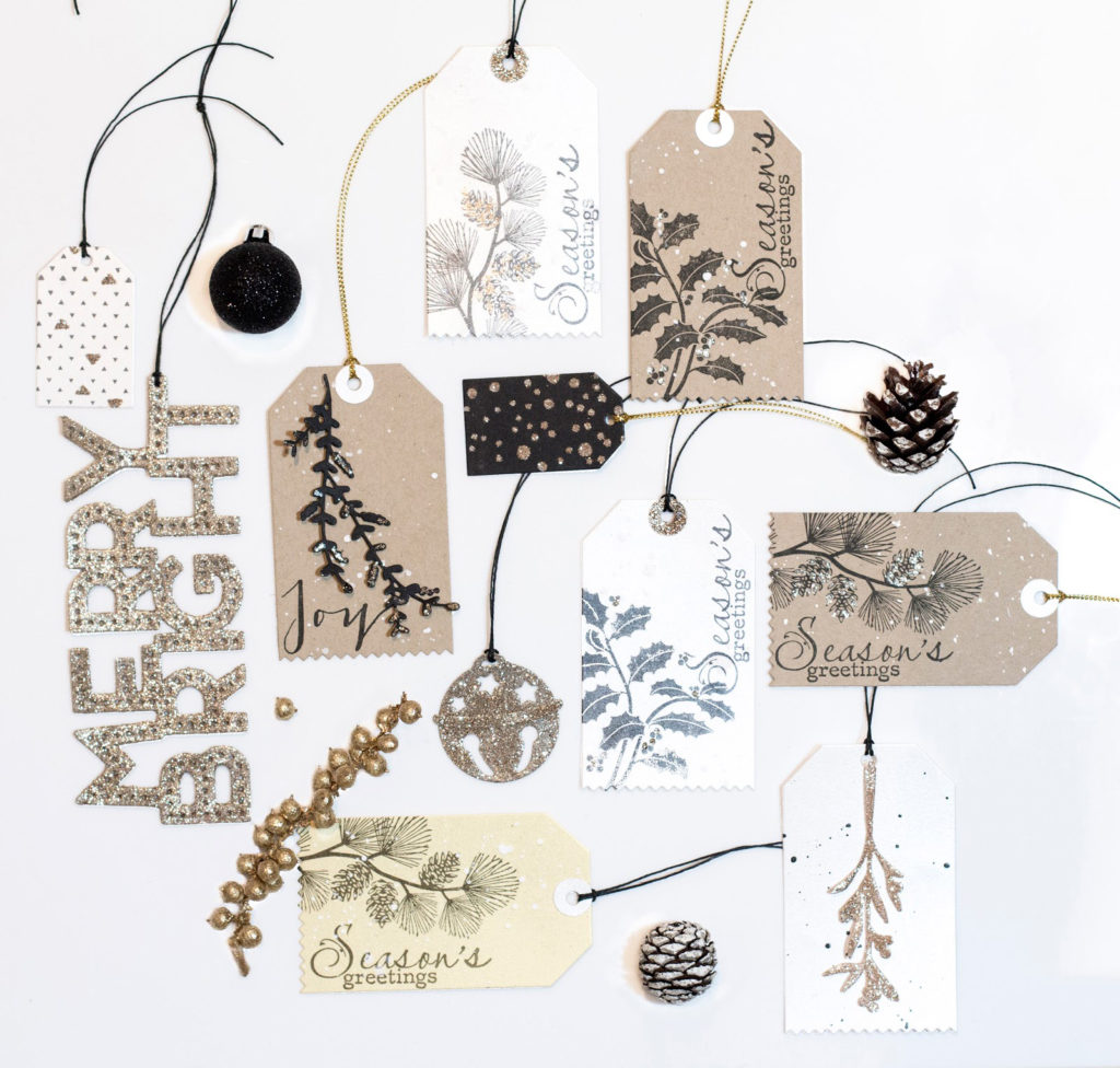 Gold, Cream, Kraft, Black Classy Christmas Tag Collection by Taheerah Atchia