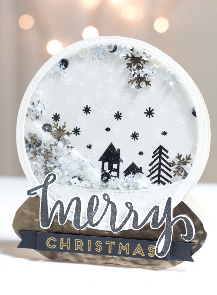 Merry Christmas Shaker Globe Card by Taheerah Atchia