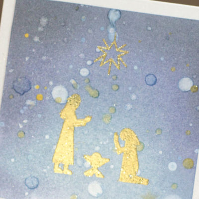 Nativity Scene Christmas card by Taheerah Atchia