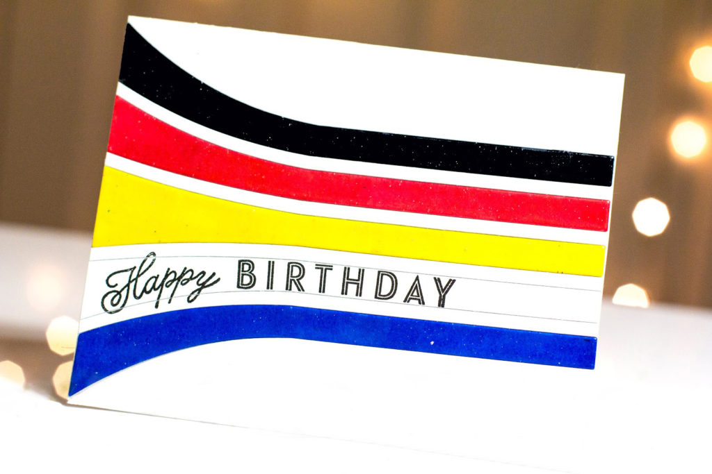 Stripes Birthday card by Taheerah Atchia