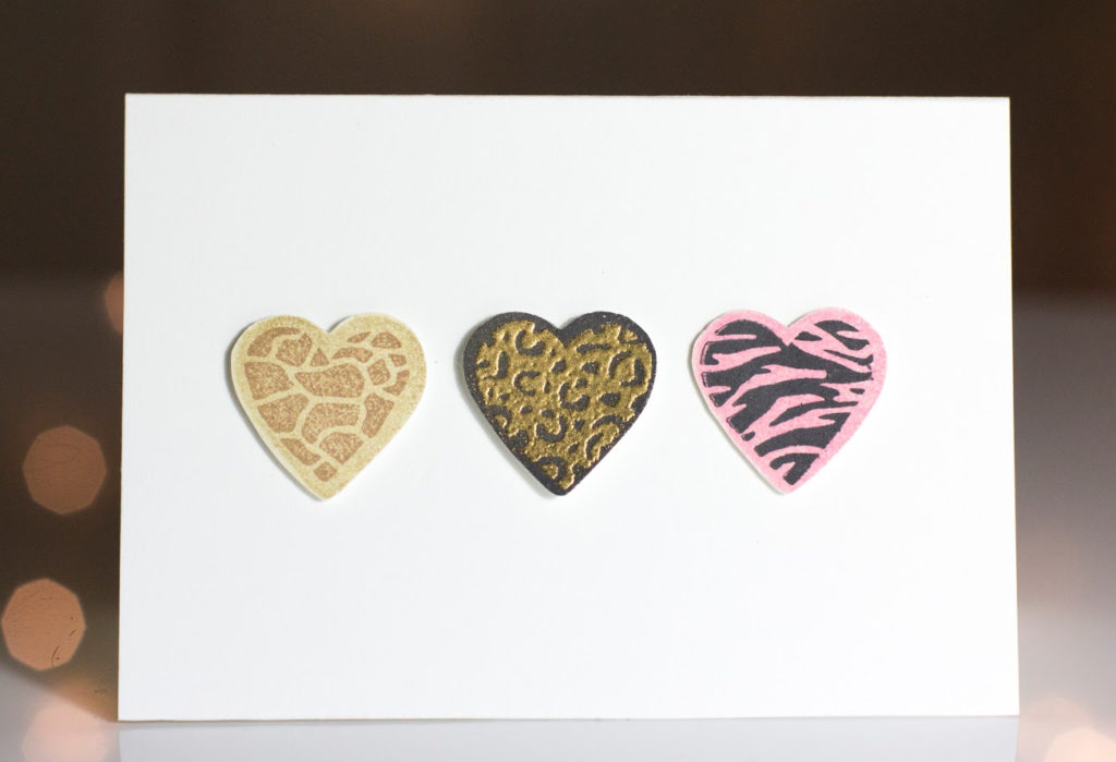 Animal Print Hearts card by Taheerah Atchia