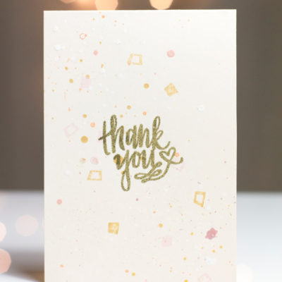 Confetti Thank You card by Taheerah Atchia