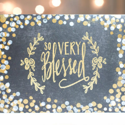 So Very Blessed Confetti card by Taheerah Atchia