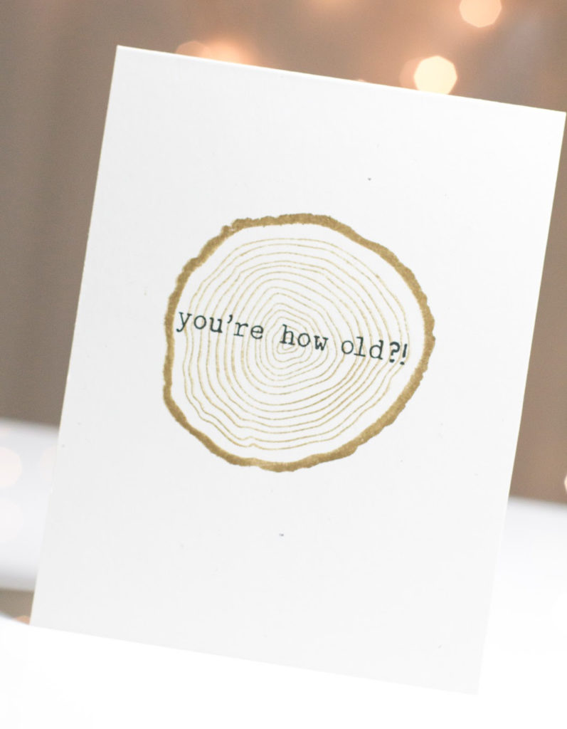 Tree Rings Birthday card by Taheerah Atchia