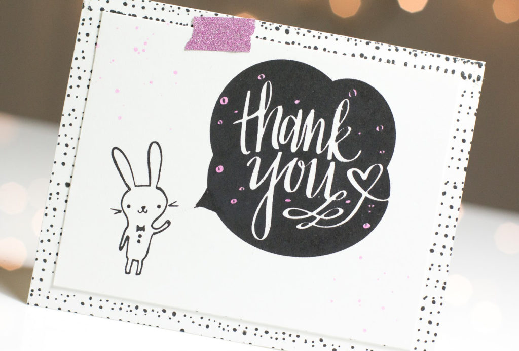 Cute Rabbit Thank You card by Taheerah Atchia