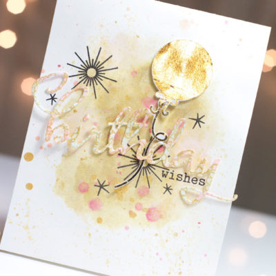 Golden Birthday Wishes card by Taheerah Atchia