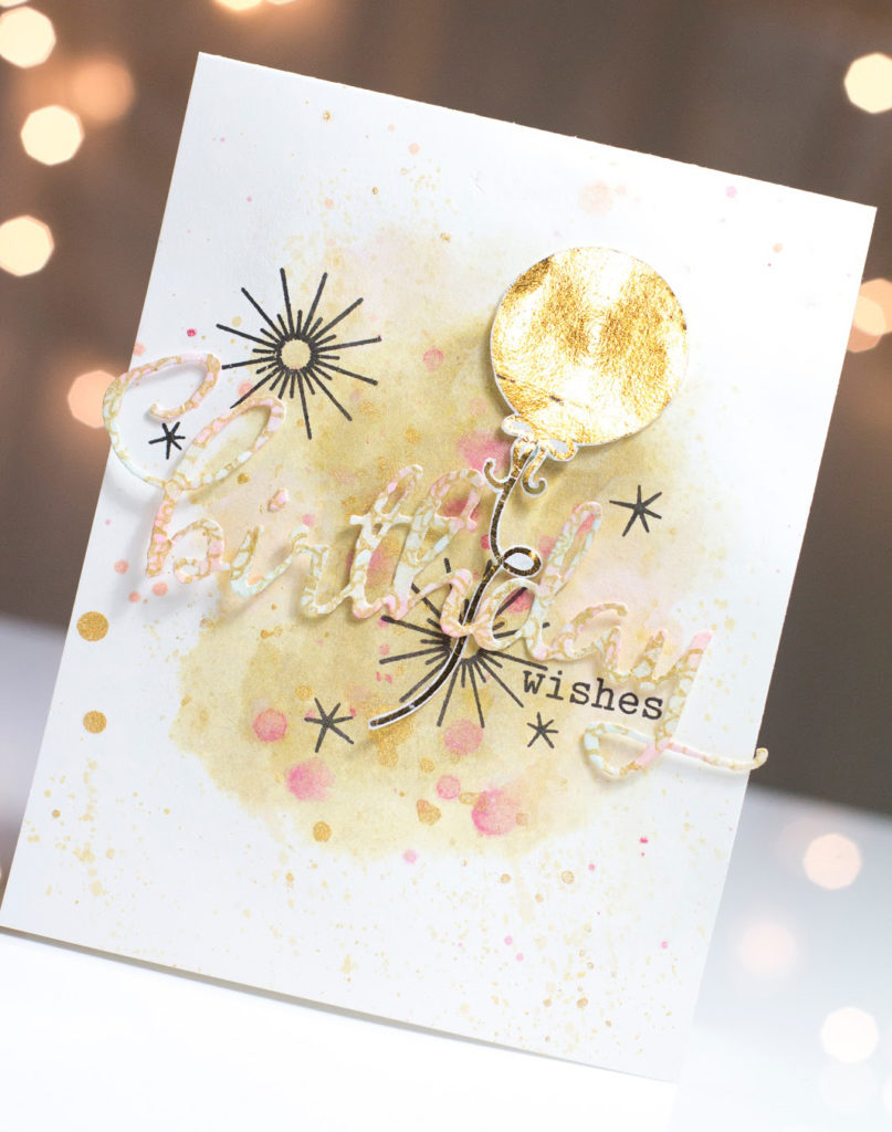 Golden Birthday Wishes card by Taheerah Atchia