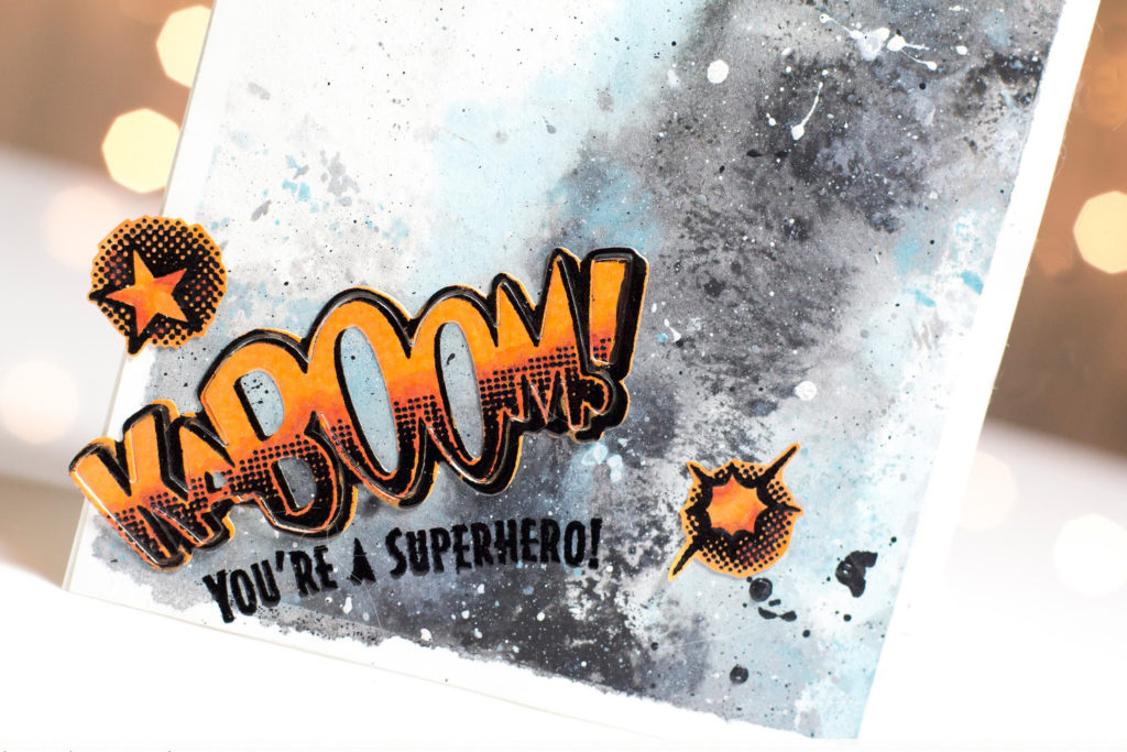 Kaboom! Superhero card by Taheerah Atchia