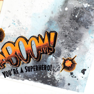 Kaboom! Superhero card by Taheerah Atchia