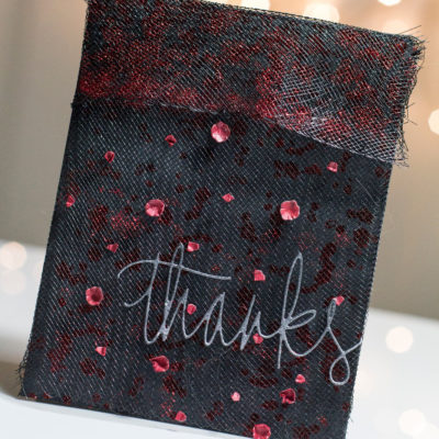 Lacy Floral Thanks card by Taheerah Atchia