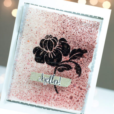 Bold Flower Silhouette Hello card by Taheerah Atchia