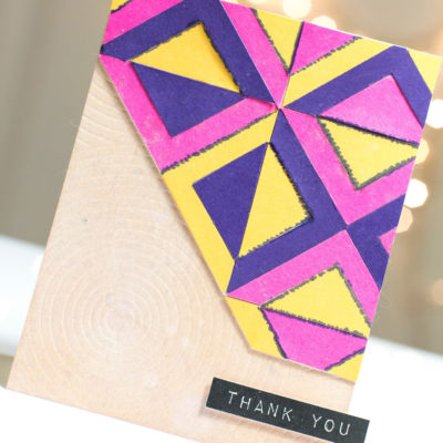 Bold Geometric Thank You card by Taheerah Atchia