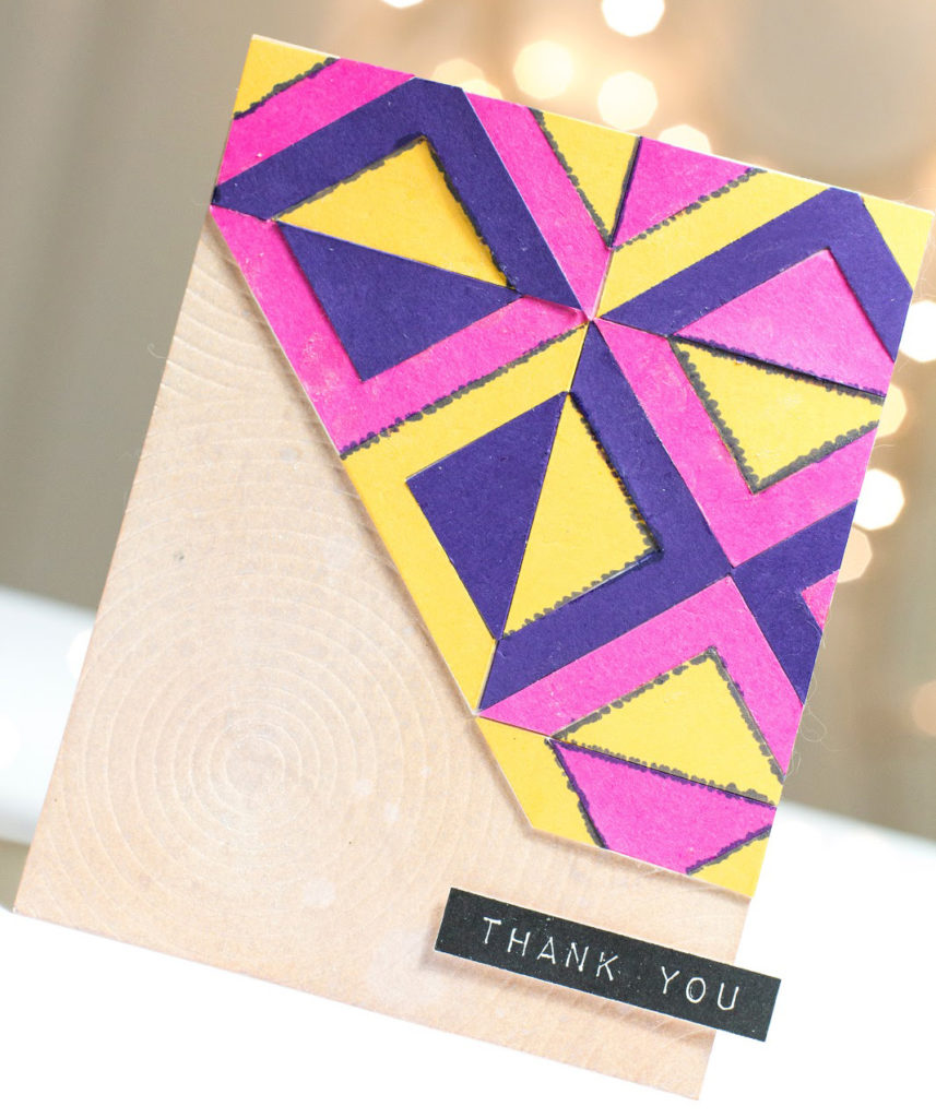 Bold Geometric Thank You card by Taheerah Atchia