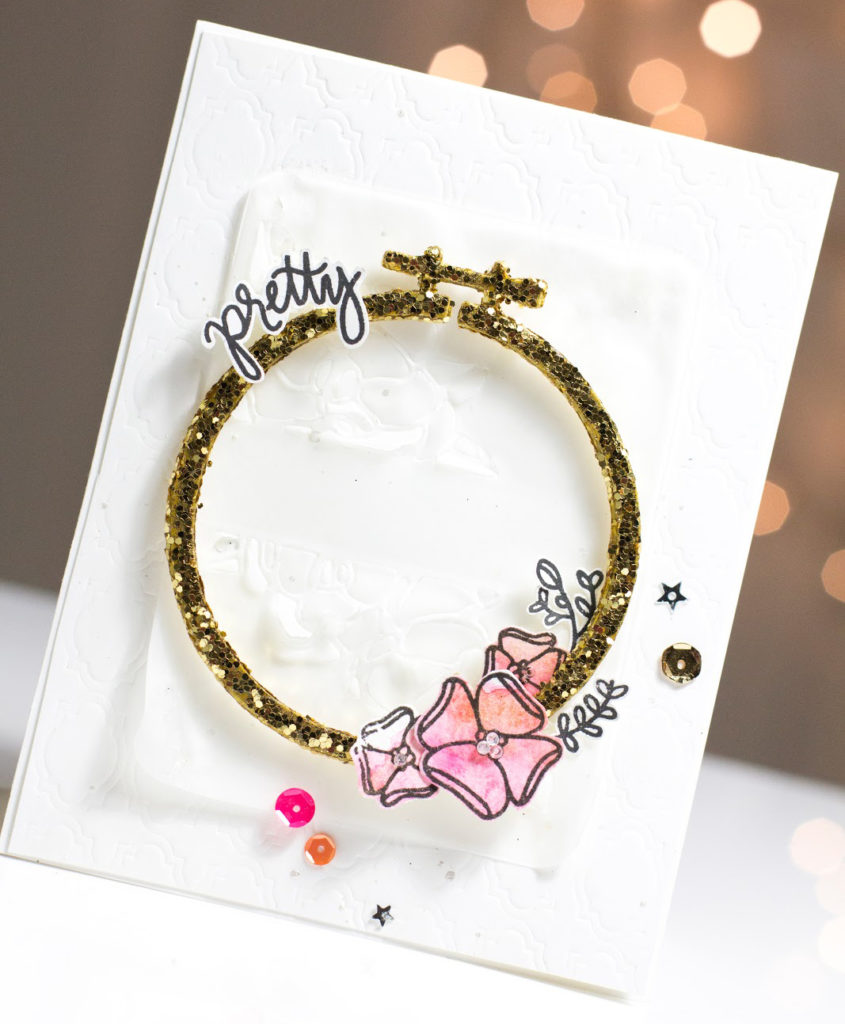 Pretty Hoop card by Taheerah Atchia