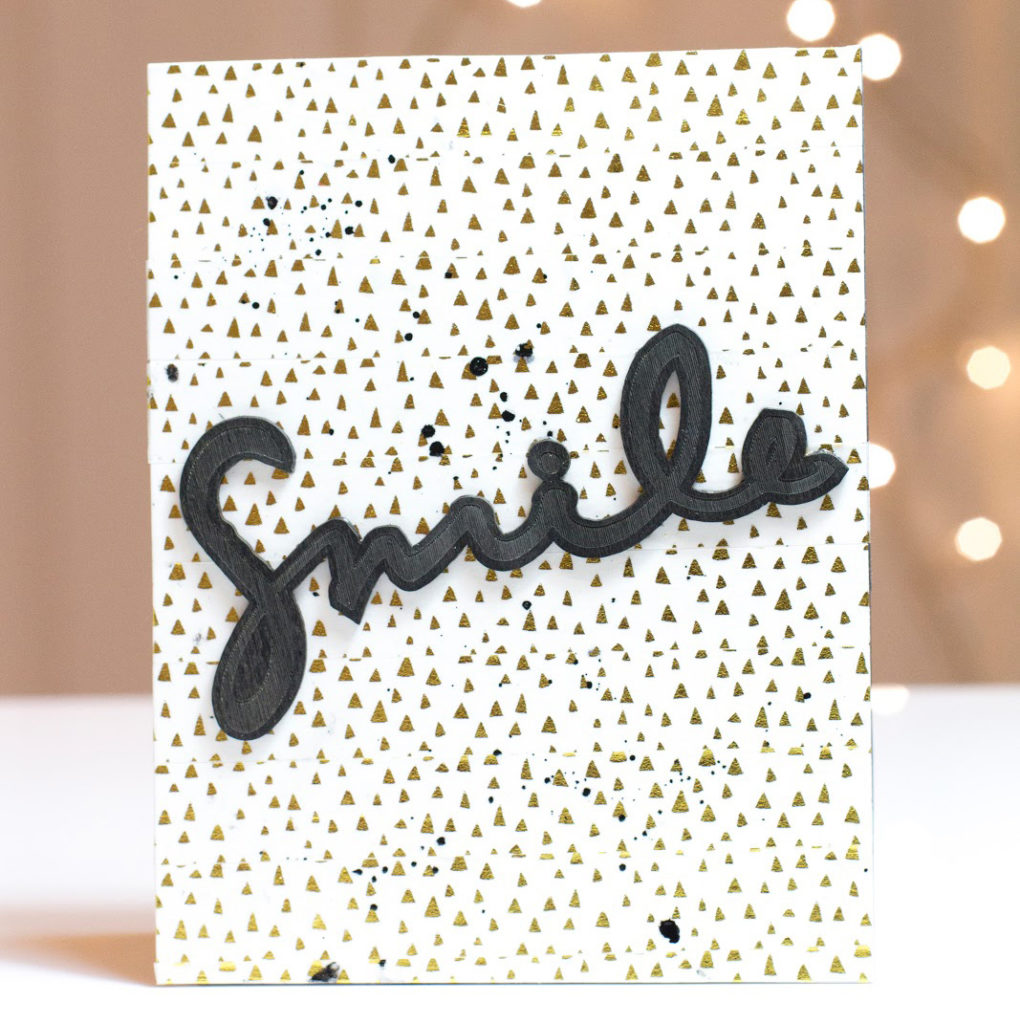 Black & Gold Smile card by Taheerah Atchia