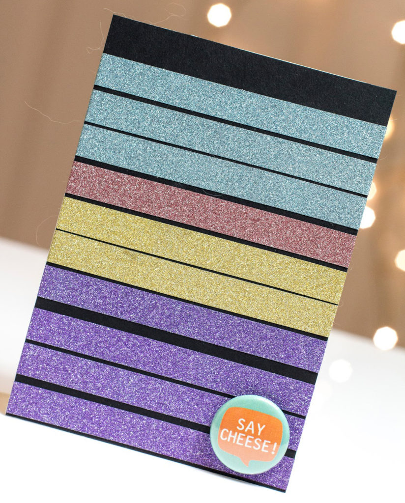 Glitter Stripes card by Taheerah Atchia