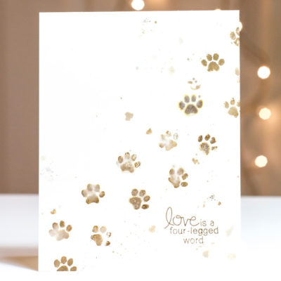 Muddy Paw Prints card by Taheerah Atchia