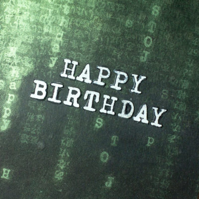 Matrix Birthday card by Taheerah Atchia