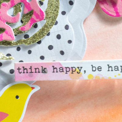 Close-Up of Think Happy Be Happy card by Taheerah Atchia