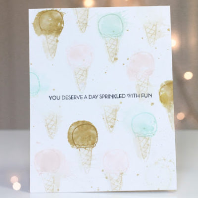 Watercolour Ice-Cream card by Taheerah Atchia