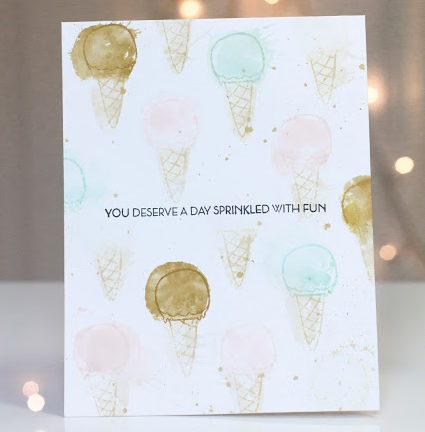 Watercolour Ice-Cream card by Taheerah Atchia