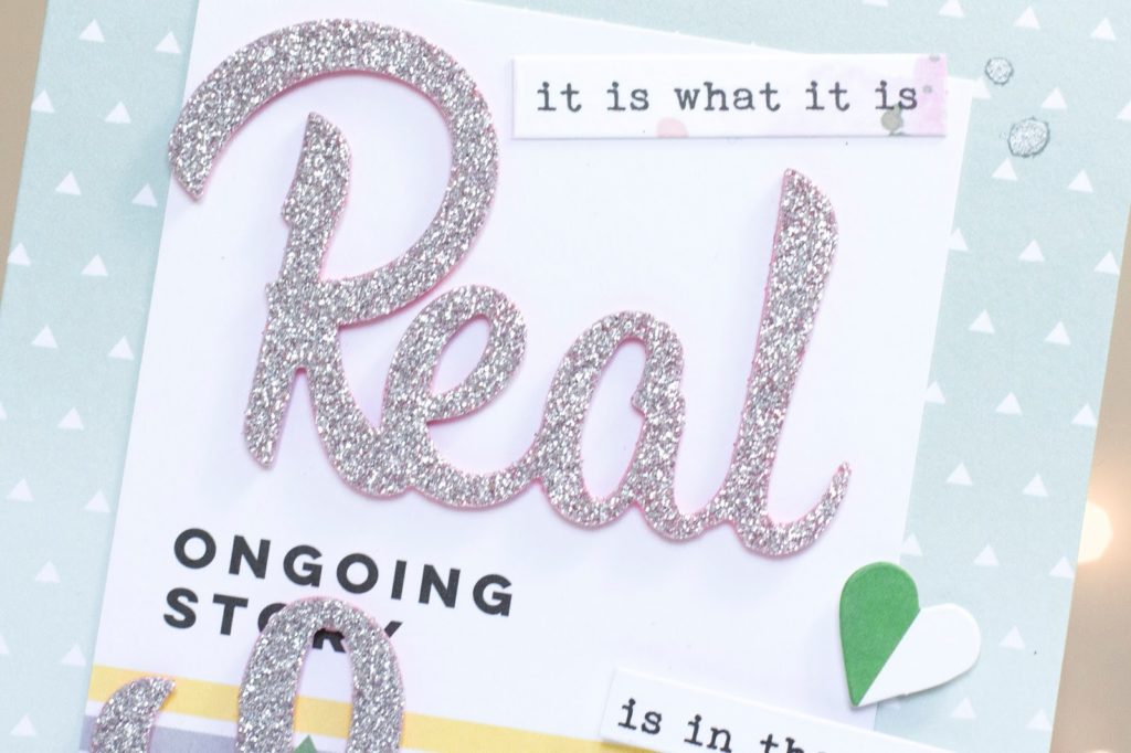 Real Love Glitter Words Card by Taheerah Atchia