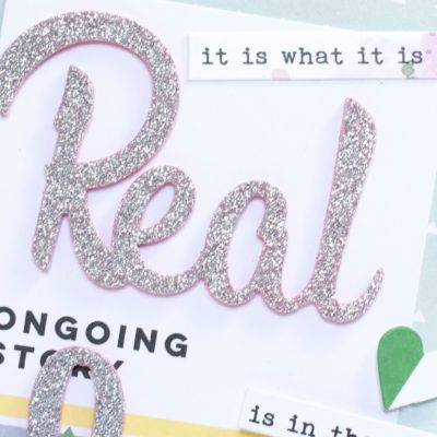 Real Love Glitter Words Card by Taheerah Atchia