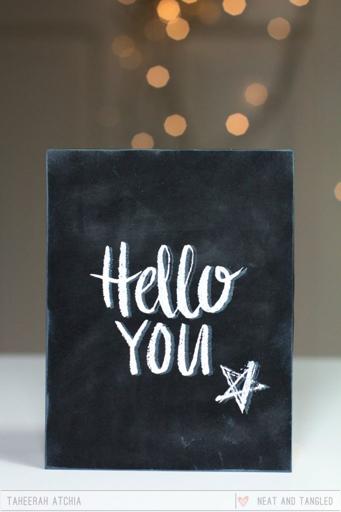Hello You Chalkboard Card by Taheerah Atchia