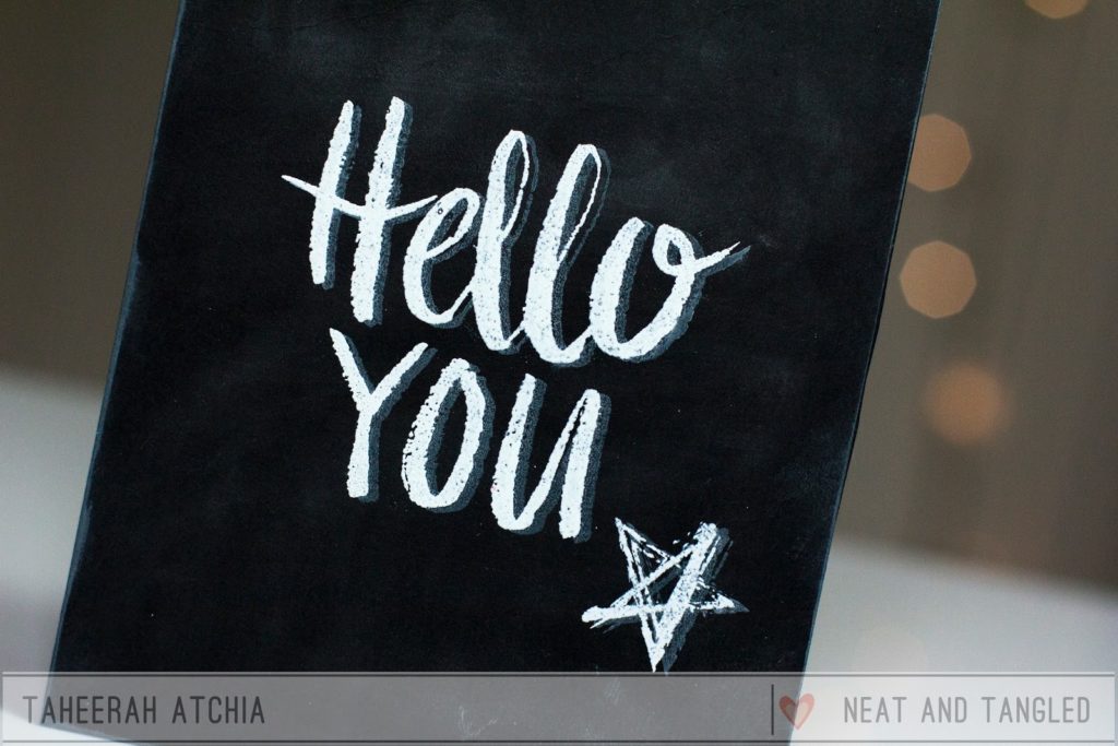 Hello You Chalkboard Card by Taheerah Atchia