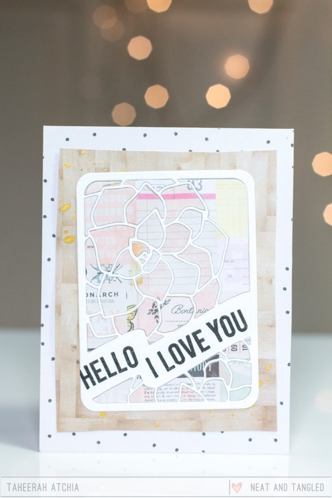 Hello Love You Succulent Card by Taheerah Atchia