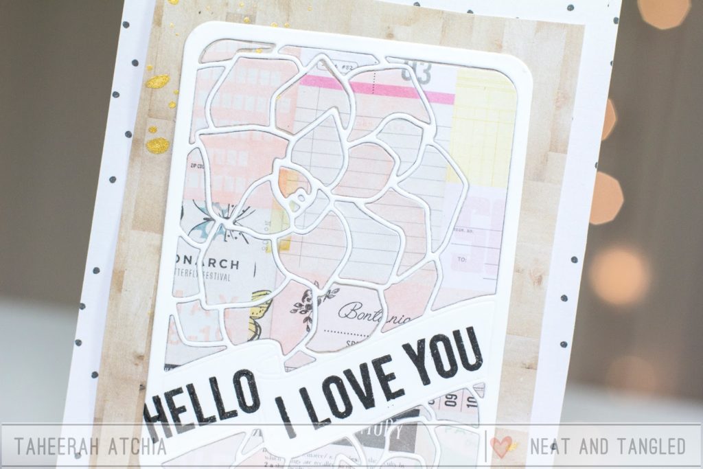 Hello Love You Succulent Card by Taheerah Atchia