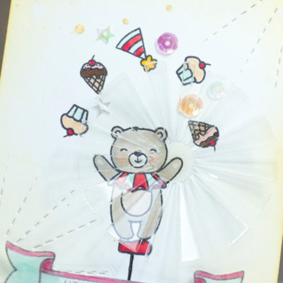 Unicycle Bear Card by Taheerah Atchia