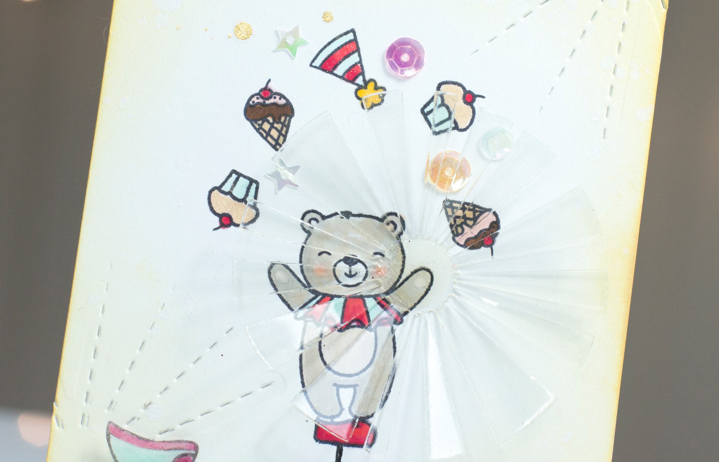 Unicycle Bear Card by Taheerah Atchia