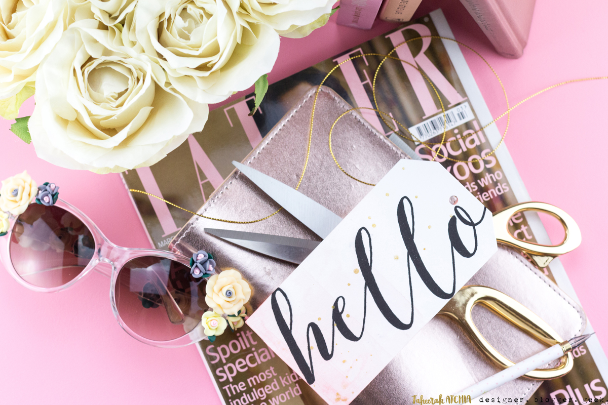 Dip-Dyed Hello Tag by Taheerah Atchia