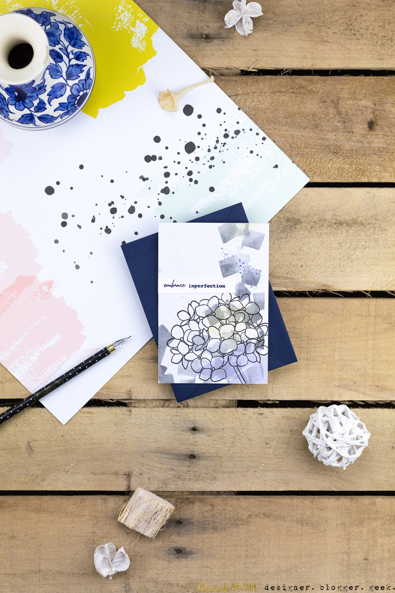 Embrace Imperfection Hydrangea Card by Taheerah Atchia