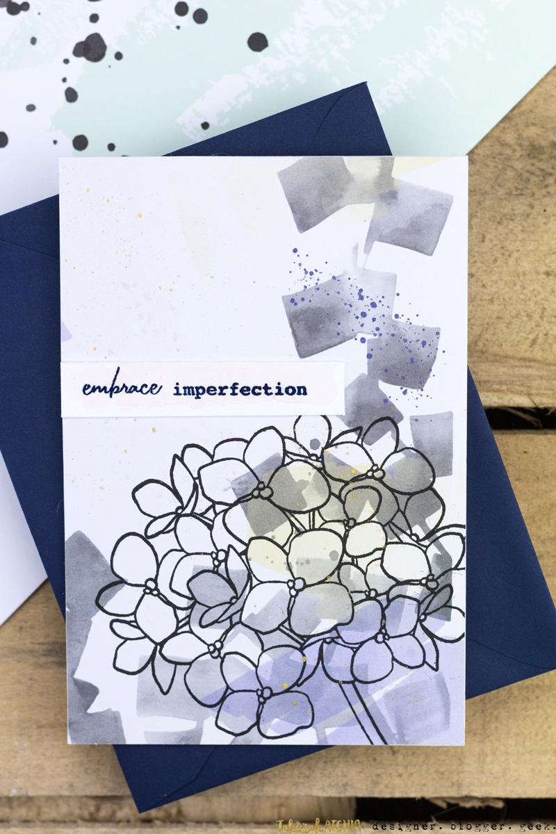 Embrace Imperfection Hydrangea Card by Taheerah Atchia