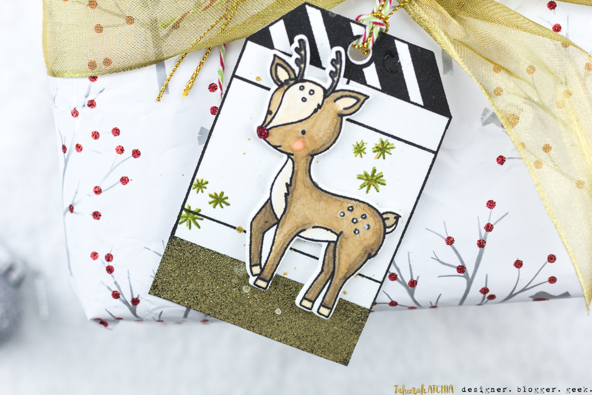 Into The Woods Deer Christmas Tag by Taheerah Atchia