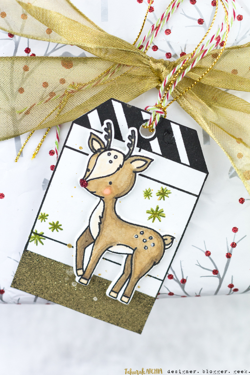 Into The Woods Deer Christmas Tag by Taheerah Atchia